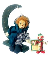LOT of 2 PORCELAIN CLOW - CLOWN UNDER THE MOON &amp; CLOWN W/TOYBOX VINTAGE - $278.58 MXN