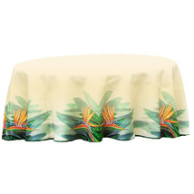 Betsy Drake Bird of Paradise 68 Inch Round Table Cloth - £69.81 GBP