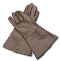 Leather Gauntlet Gloves Dark Brown 3X-Large (XXX Large) Long Arm Cuff - $29.70