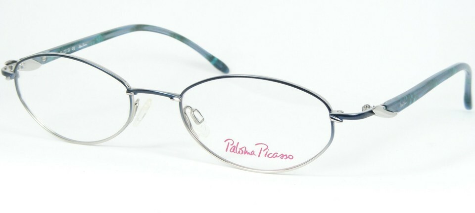 Paloma Picasso by METZLER 8559 C BLUE /SILVER /TEAL EYEGLASSES FRAME 50-... - $76.55