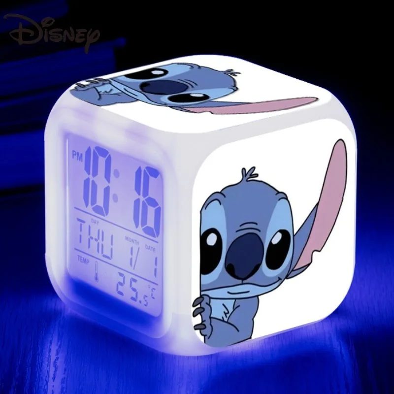 Lilo and Stitch Disney Alarm Clock Kawaii Cartoon Anime -8x8x8CM Stitch-31 - $10.52