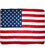 USA American Patriotic 50 Star 50x60 Polar Fleece Blanket Throw - £13.96 GBP