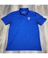 PEPSI Under Armour Polo Shirt Mens Medium Blue Short Sleeve Golf HeatGear - $19.99