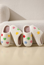White Star Shape Non-Slip Plush Home Slippers - $169.84 MXN