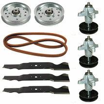 Deck Rebuild Kit Spindles Blades Belt Idler Pulleys Fits Mtd Fits Cubcadet RZT54 - £97.13 GBP