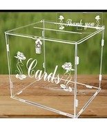 FCDECOR Acrylic Wedding Card Box with Lock Clear Card Boxes for Wedding ... - €21,55 EUR