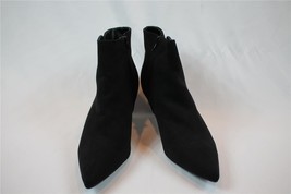 NIB Journee Collection Black Faux Suede Kitten Heel Side Zipper 12 M  - £56.66 GBP