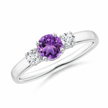 Authenticity Guarantee

5MM Natural Amethyst and Diamond Three Stone Engageme... - £561.40 GBP