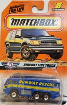 1999 Matchbox Airport Fire Truck #8 of 100 Die Cast Metal Vehicles, new - $6.95