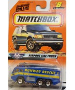 1999 Matchbox Airport Fire Truck #8 of 100 Die Cast Metal Vehicles, new - $6.95