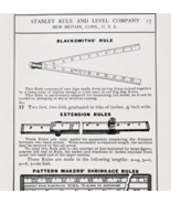 1900 Stanley Tools Blacksmith Ruler Advertisement Victorian Wood Engravi... - $19.99
