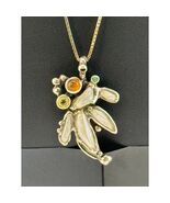 Rare Nadine Leo Mississippi River Pearl Co Sterling Pearl Pendant Necklace - $1,024.65