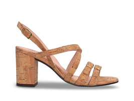Vrouwen veganistische slingback hak schoenen natuurlijk duurzaam kurk op... - $124.01