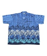 Pineapple Connection Mystic Origins Mens 3XB Blue Button Up Hawaiian Alo... - $50.37 CAD