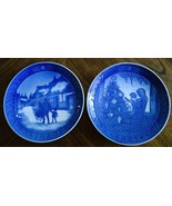 2 Vtg 1980 &amp; 1981 Royal Copenhagen Christmas Plates Bringing Home the Ch... - £8.69 GBP