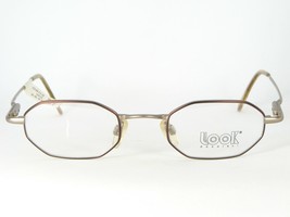 Look Occhiali Mod 1461 184 Brown /PALE Gold Eyeglasses Glasses 45-22-134mm Italy - £75.06 GBP
