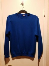 Vintage 70s Penneys Towncraft Royal Blue Raglan Sweatshirt Mens Medium 38-40 - £17.15 GBP