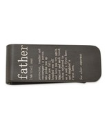 Chisel Stainless Steel Brushed Black IP-plated with Lasered FATHER Money... - $595.44 MXN