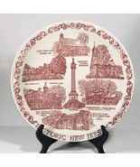 Vintage Vernon Kilns Historic New Jersey Souvenir Plate 10.25&quot; Diameter - £11.12 GBP