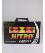 Nitro Ultimate Distance Golf Balls, Yellow &amp; Orange, 45 Pack, New - $30.00