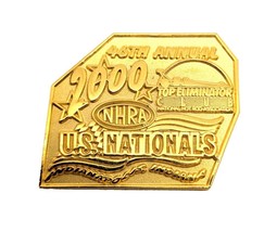 NHRA US Nationals Gold 46th Annual 2000 Top Eliminator Club Hat Pin - $9.89