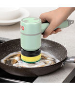 Multifunctional  Electric Cleaning Brush GREEN   WITH 6 BRUSH HEAD  - $48.99