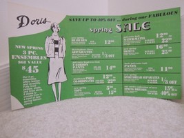 Ladies Fashion Pamphlet 1970s Brochure DORIS Clothing Fashions Direct Mail Promo - £14.14 GBP
