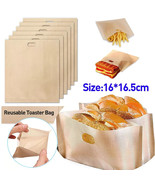 10X Reusable Toaster Toastie Sandwich Toast Bags Pockets Toasty Toastabags - $127.01 MXN