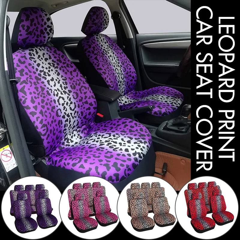 Fashion Leopard Print Car Seat Cover Full Surrounding  Four Seasons Universal - £17.49 GBP+