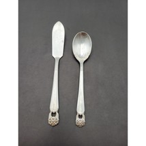 1847 Rogers Bros ETERNALLY YOURS Butter Knife &amp; Sugar Spoon Silverplate Vtg - $366.58 MXN