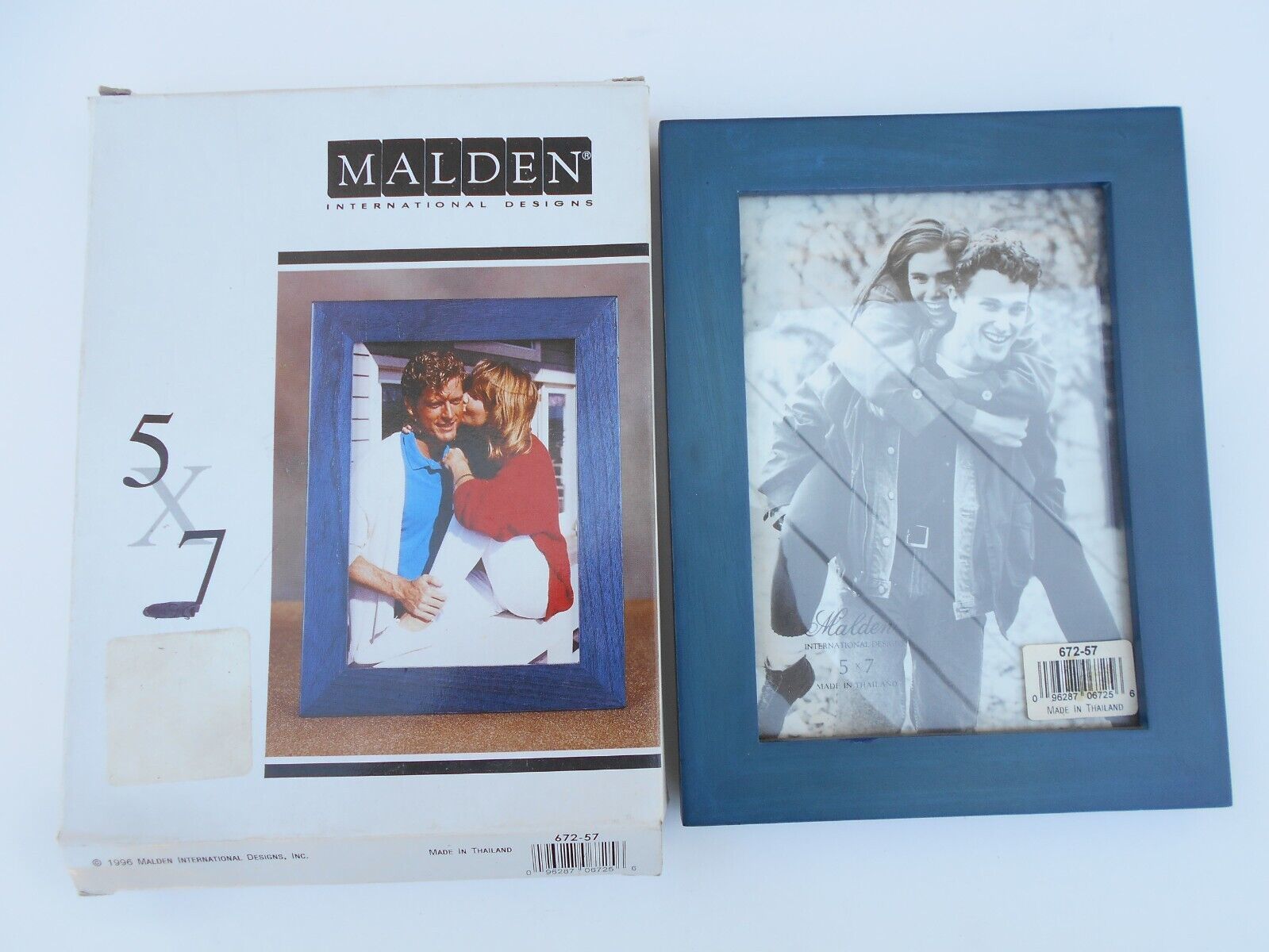 Primary image for Malden  Solid Wood 5" x 7" Blue Picture Frame #672-57