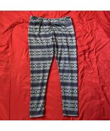 Serra Women’s Blue Tribal Print Fleece Lined Pajama Pants Leggings XL - $200.03 MXN