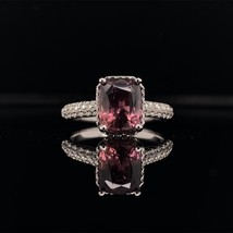 Diamond Sapphire Ring 18k Gold WG Women 3.027 Ct Certified $3950 913126 - £1,425.25 GBP