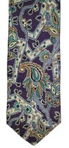 Christian Dior Monsieur Tie 100% Silk 60"x4" Purple Paisley Excellent Cond - $18.91