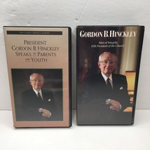 LDS VHS Tapes Set 2 Gordon B. Hinckley Man Integrity Church Speaks Paren... - £15.97 GBP