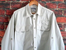 Columbia Men&#39;s Long Sleeve Button-Up PFG Tamiami II Field Shirt XL Gray ... - £20.87 GBP