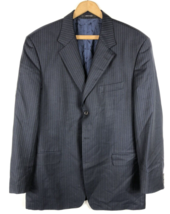 Hugo Boss Blazer Sport Coat Suit Jacket Navy Blue Pinstripe Mens 46L 46 Long - £75.08 GBP