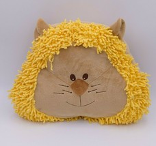 Stephan Baby Yellow Nubby Lion Head Soft Sensory Plush Pillow 10&quot; - £13.28 GBP