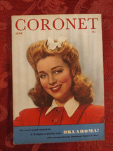 Coronet June 1944 Oklahoma! Betty Grable Vilhjalmur Stefansson Fredric Wertham - £11.87 GBP