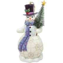 Jim Shore Heartwood Creek Snowman with Sisal Christmas Tree Hanging Orna... - $38.99