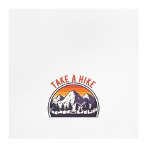 &quot;Take a Hike&quot; Personalized Cotton Tea Towel - Mountain Sunset Graphic - £19.35 GBP
