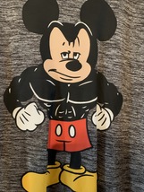 Walt Disney MUSCLE-MAN Mickey Mouse Black-Gray Heather Adult Size XL Sho... - $21.99