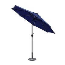 Jeco OF-UB103 9 ft. Aluminum Umbrella with Crank &amp; Solar Guide Tubes - Black Pol - £109.72 GBP
