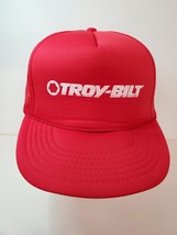 Vintage Red Troy-Bilt Mesh Baseball Cap Hat Adjustable  - £12.49 GBP