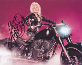 Signed Dolly Parton Autographed Photo On Motorcycle w/ Coa Rockstar - £98.32 GBP