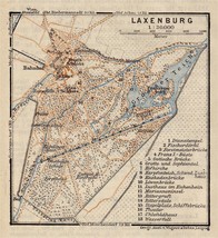 1911 Antique Map Of Laxenburg / Schloss Castle / Austria - £13.51 GBP