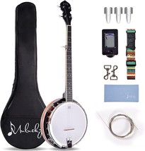 Mulucky 5 String Banjo - Gift Set With Beginner Kit, Large Size With 24,... - £153.41 GBP