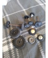 Lot of Vintage Toy Wheels Tires Cars Trucks Rubber Plastic Unmarked - €8,59 EUR