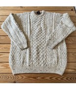 Aran Woollen Mills NWT Men’s Wool Cable Knit Sweater Size XL Beige BA - £62.20 GBP