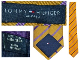 TOMMY HILFIGER Men&#39;s Tie 100% Silk *HERE WITH A DISCOUNT* TO05 T0G - £27.33 GBP